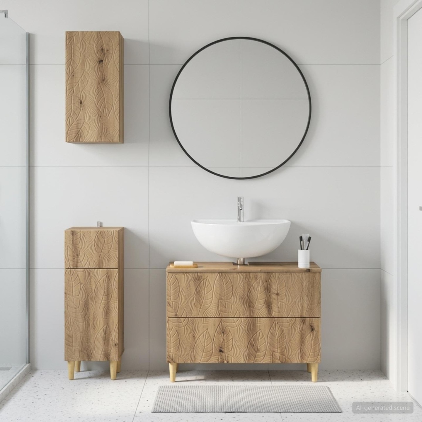 Ensemble de meuble de salle de bain 3 pièces DELFT