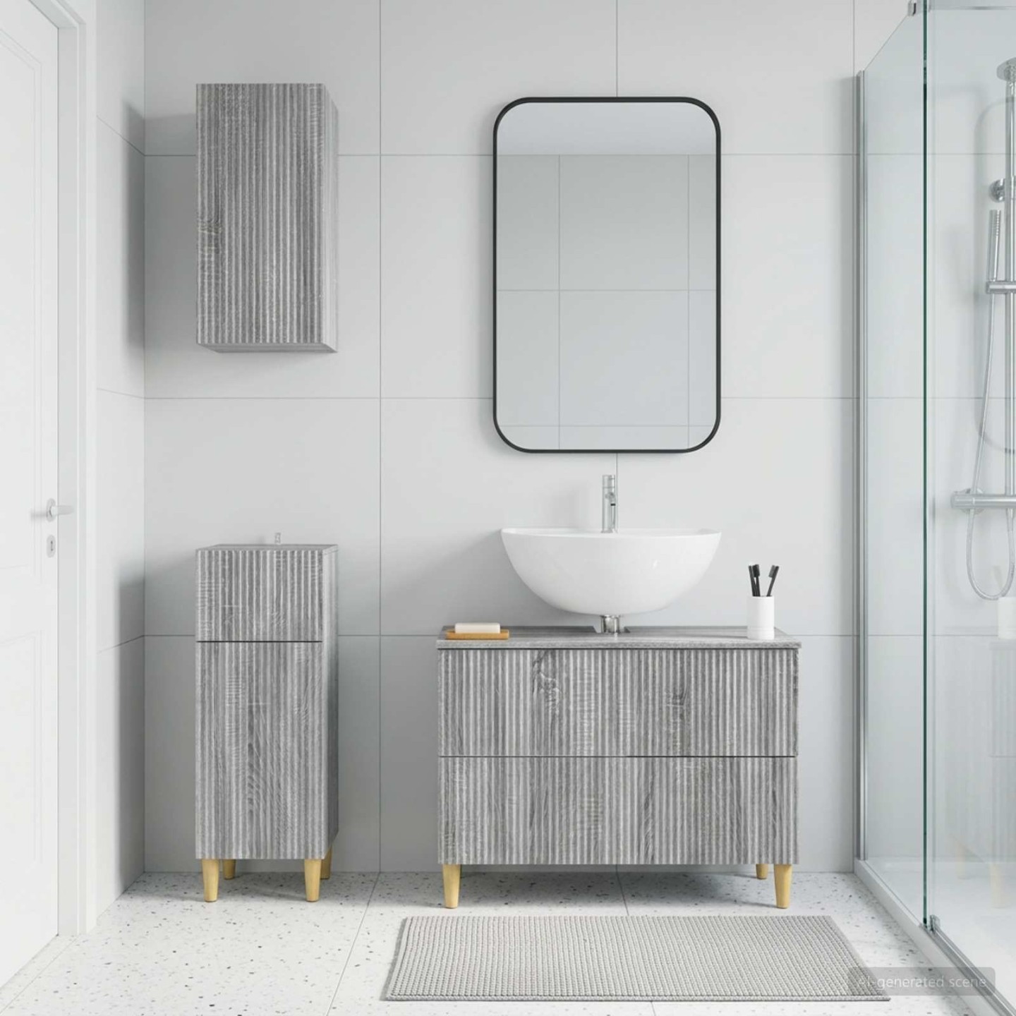 Ensemble de meuble de salle de bain 3 pièces ARNHEM Sonoma gris