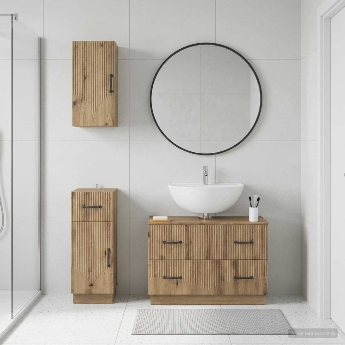 Ensemble de meuble de salle de bain 3 pièces HOORN