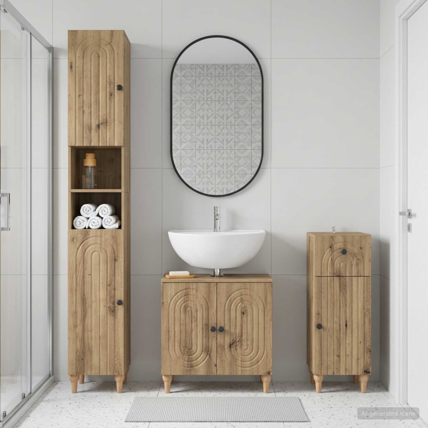 Ensemble de meuble de salle de bain 3 pièces ALKMAAR