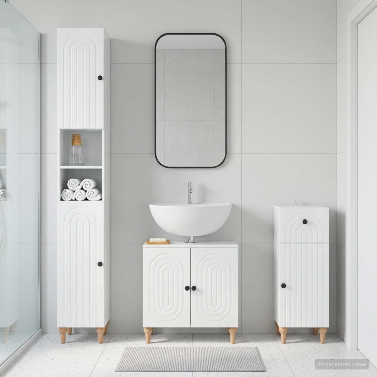 Ensemble de meuble de salle de bain 3 pièces ALKMAAR