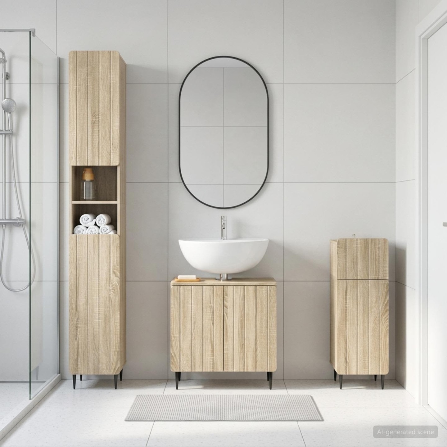 Ensemble de meuble de salle de bain 3 pièces ZWOLLE