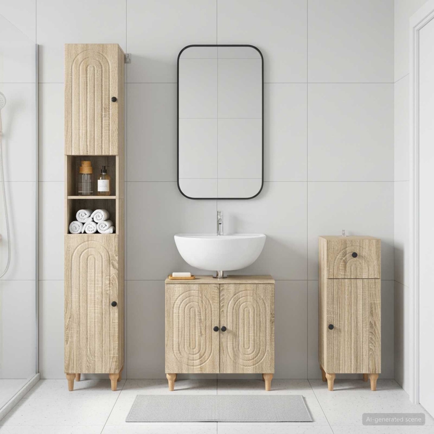 Ensemble de meuble de salle de bain 3 pièces ALKMAAR