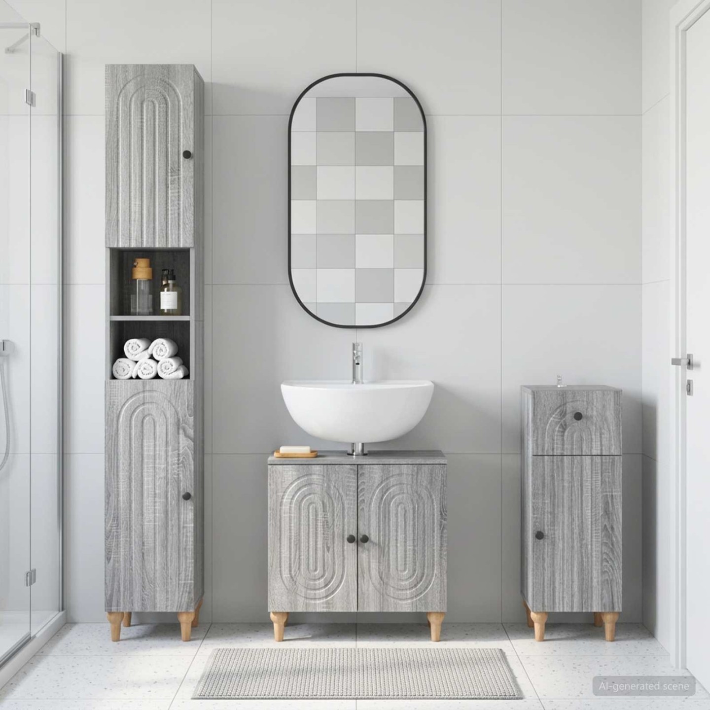 Ensemble de meuble de salle de bain 3 pièces ALKMAAR