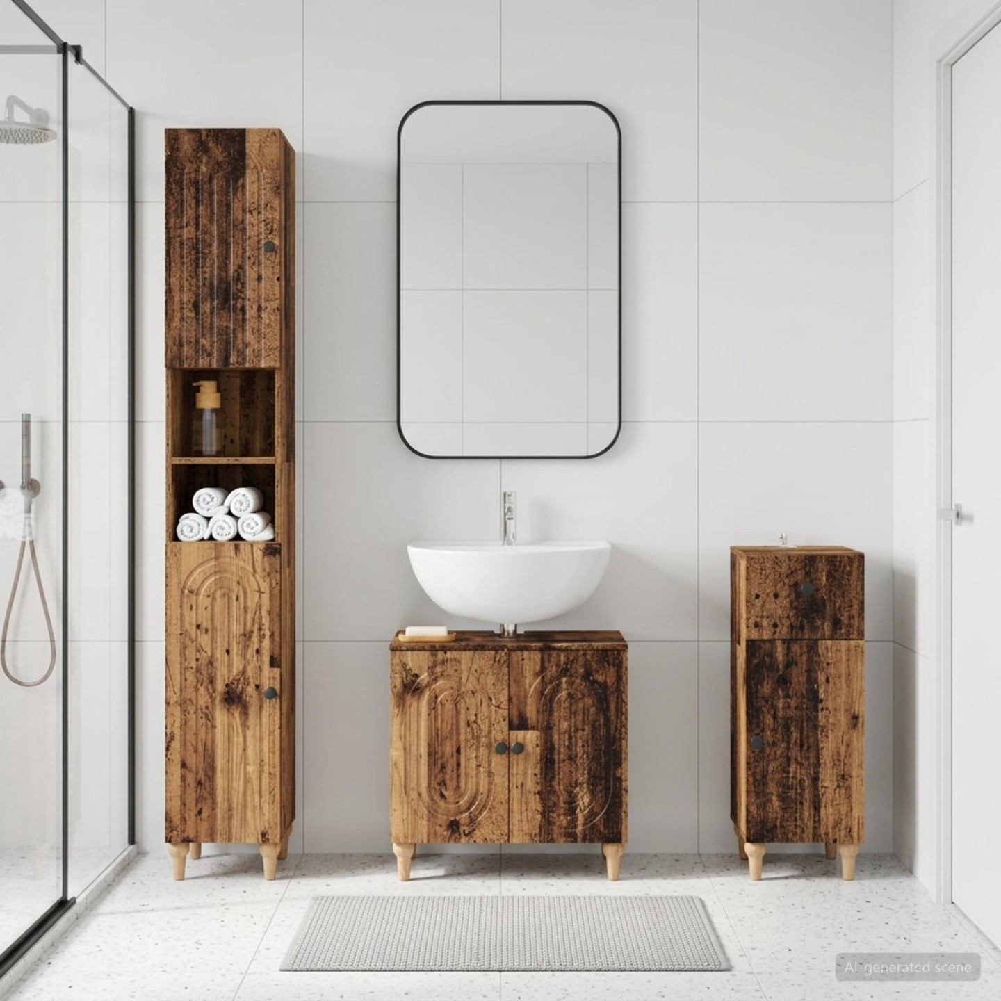 Ensemble de meuble de salle de bain 3 pièces ALKMAAR