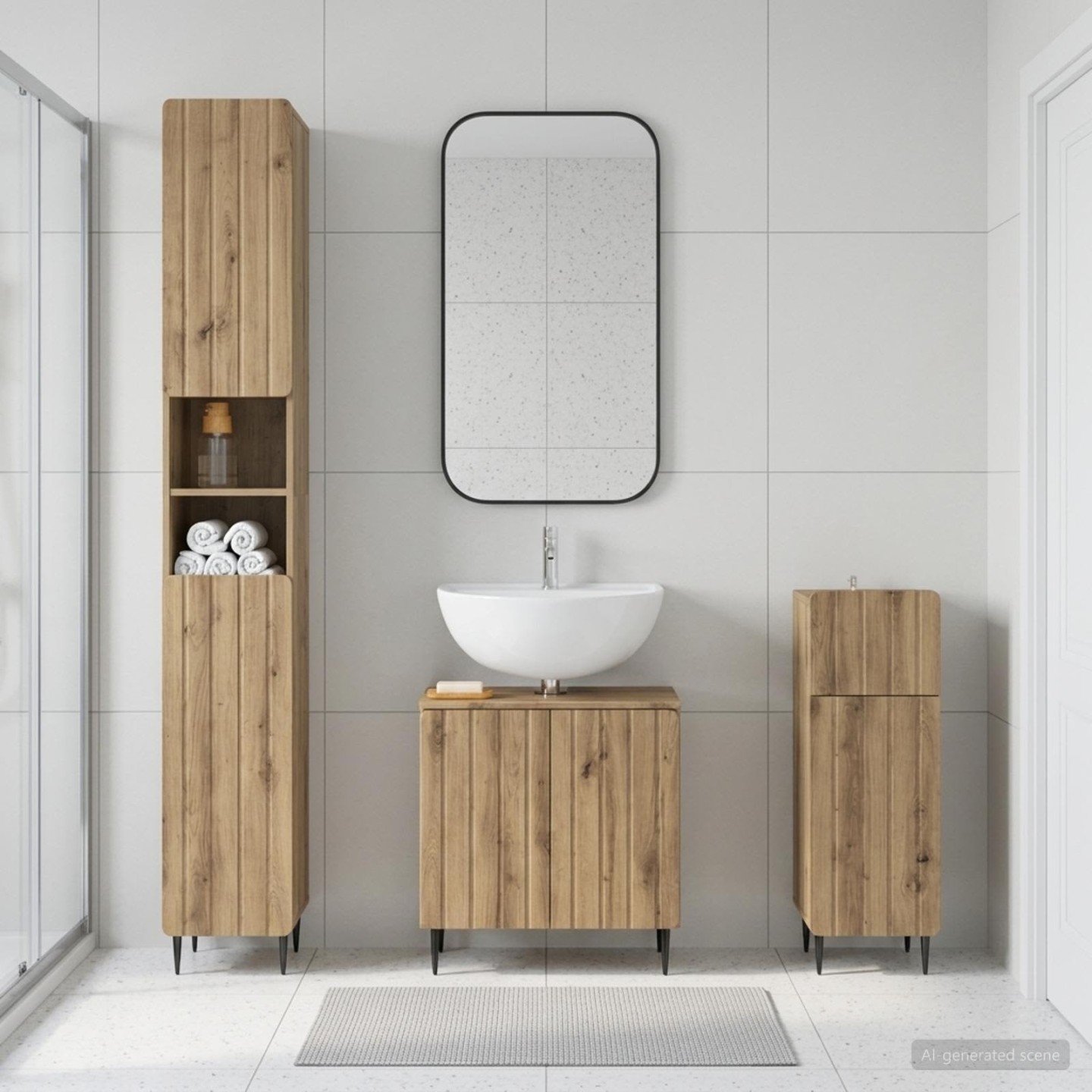 Ensemble de meuble de salle de bain 3 pièces ZWOLLE