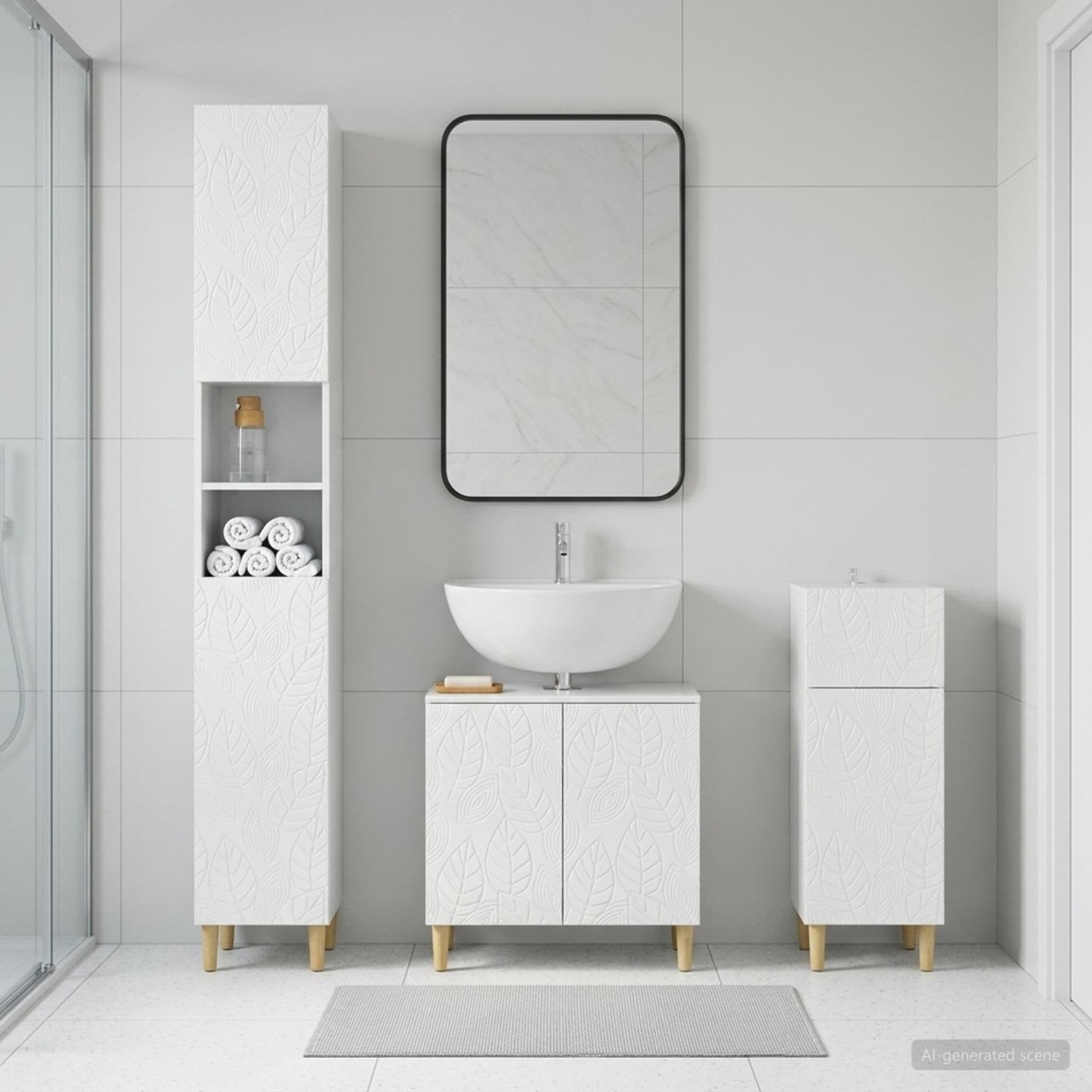 Ensemble de meuble de salle de bain 3 pièces DELFT
