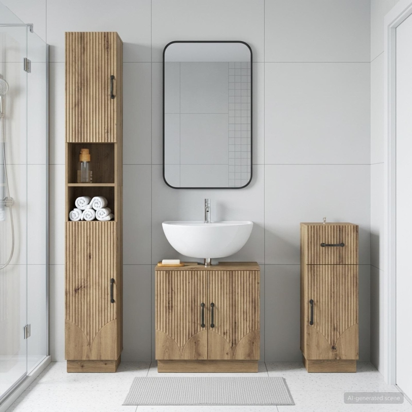 Ensemble de meuble de salle de bain 3 pièces HOORN
