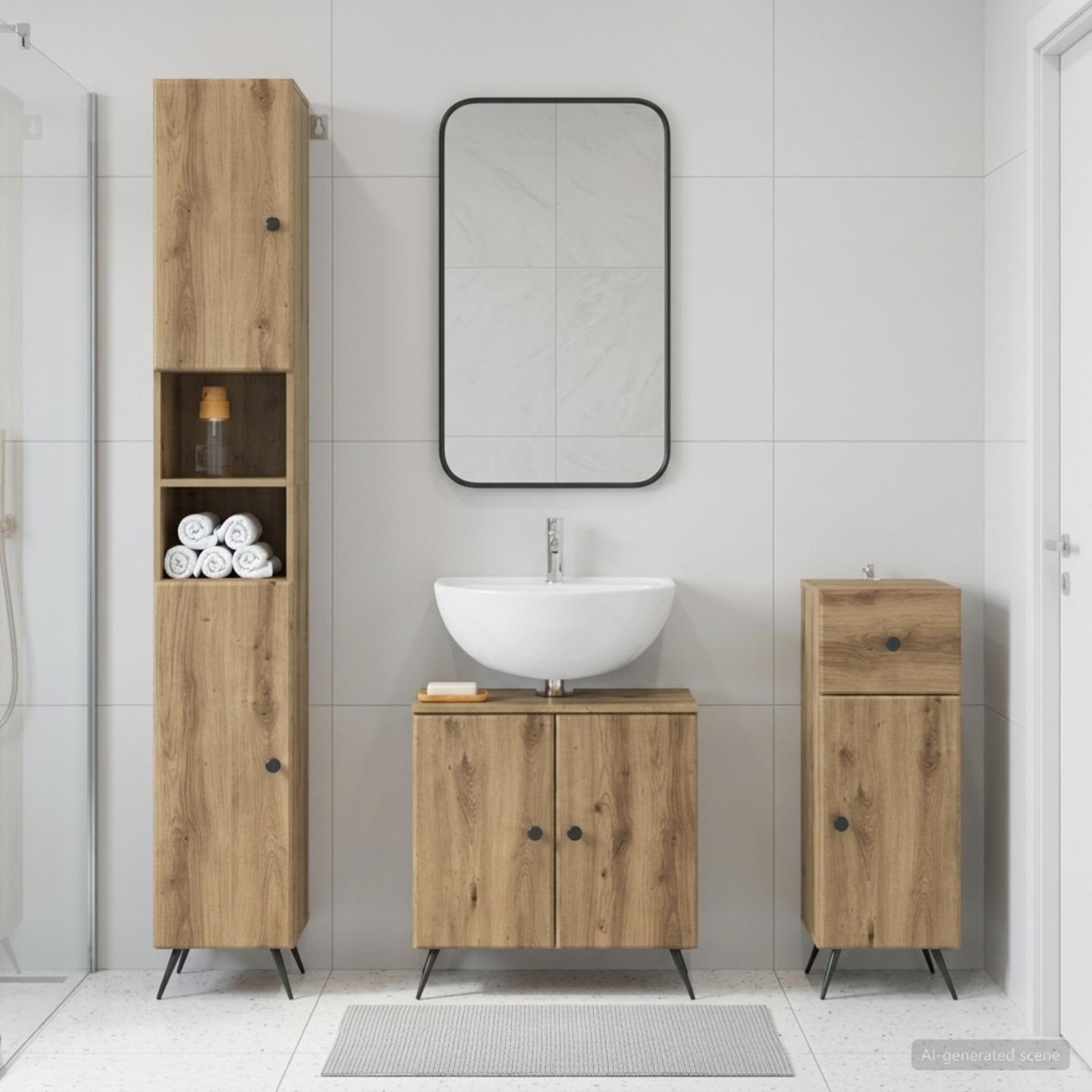 Ensemble de meuble de salle de bain 3 pièces BREDA
