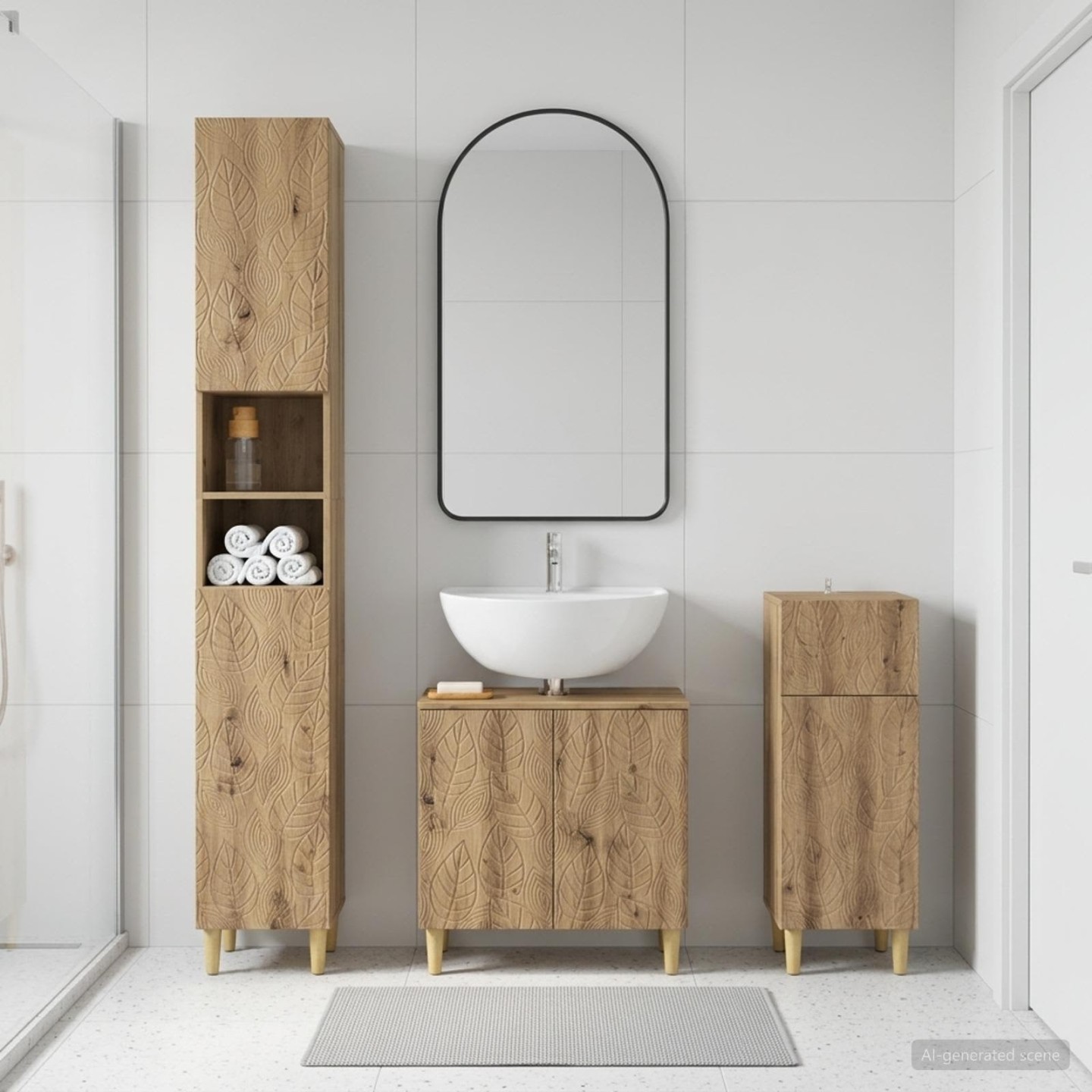 Ensemble de meuble de salle de bain 3 pièces DELFT