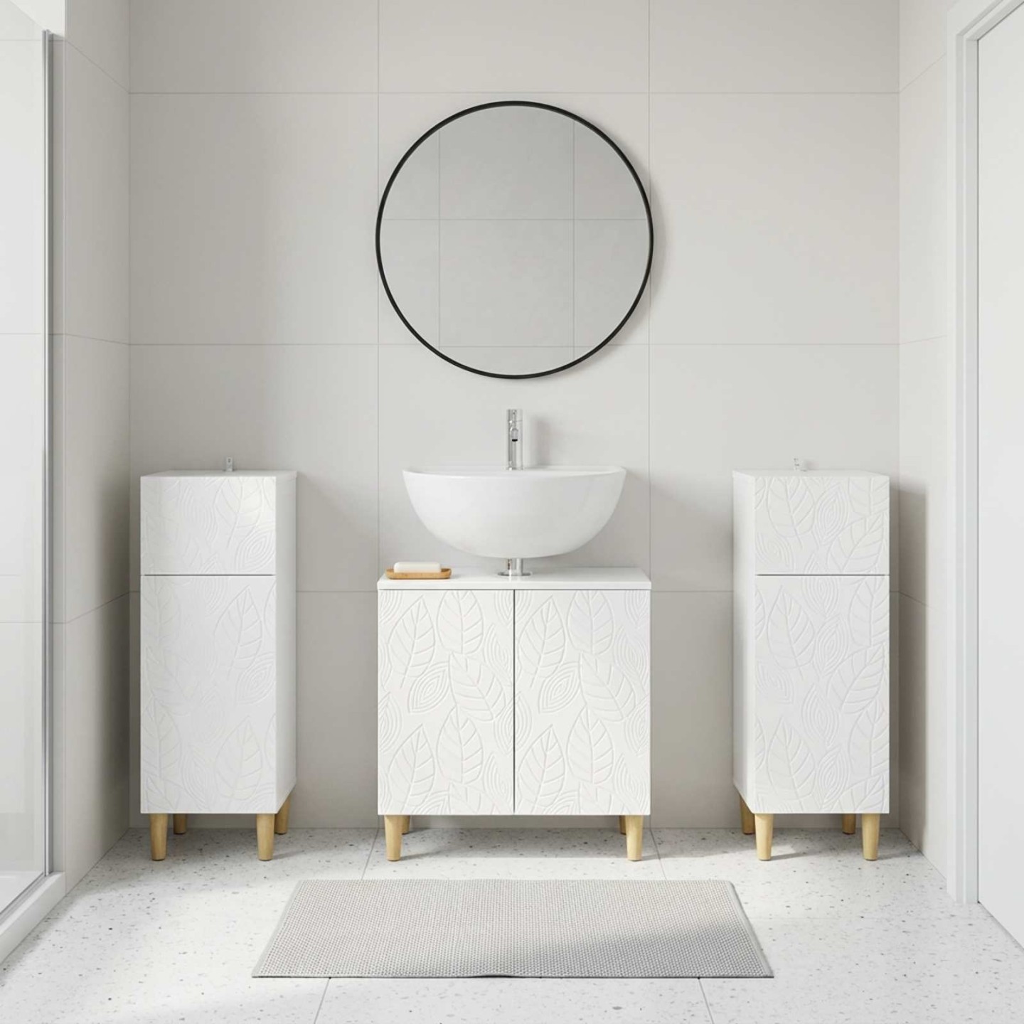 Ensemble de meuble de salle de bain 3 pièces DELFT