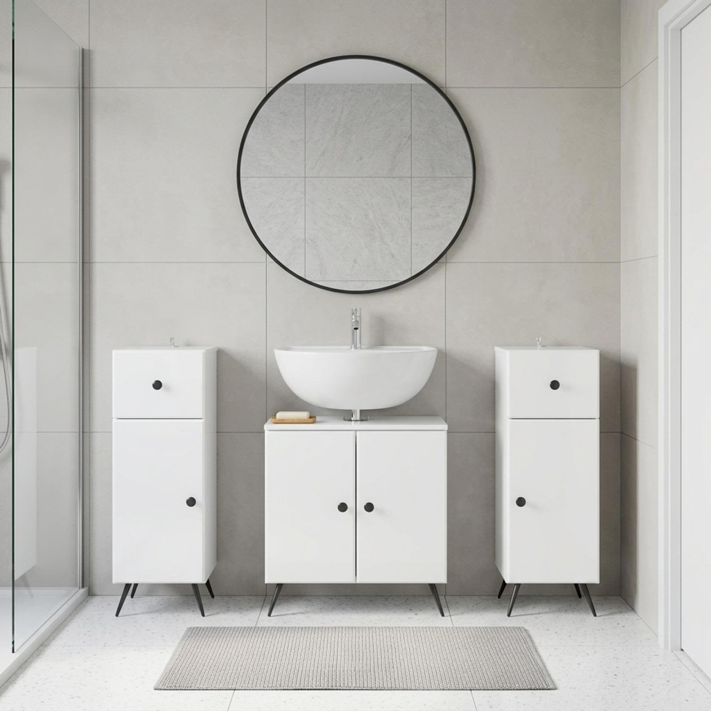 Ensemble de meuble de salle de bain 3 pièces BREDA
