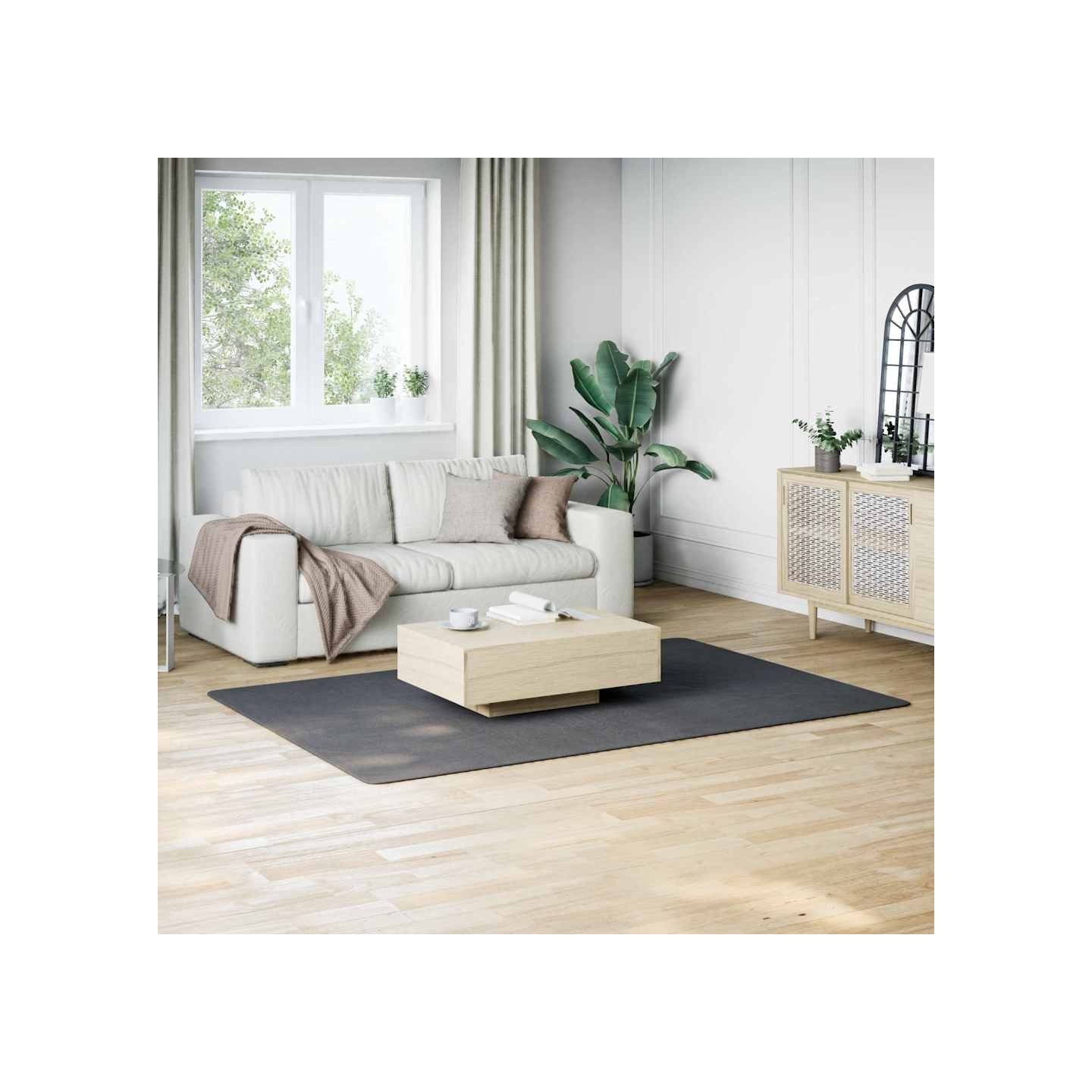 Tapis shaggy doux lavable 160x230 cm Antidérapant Anthracite