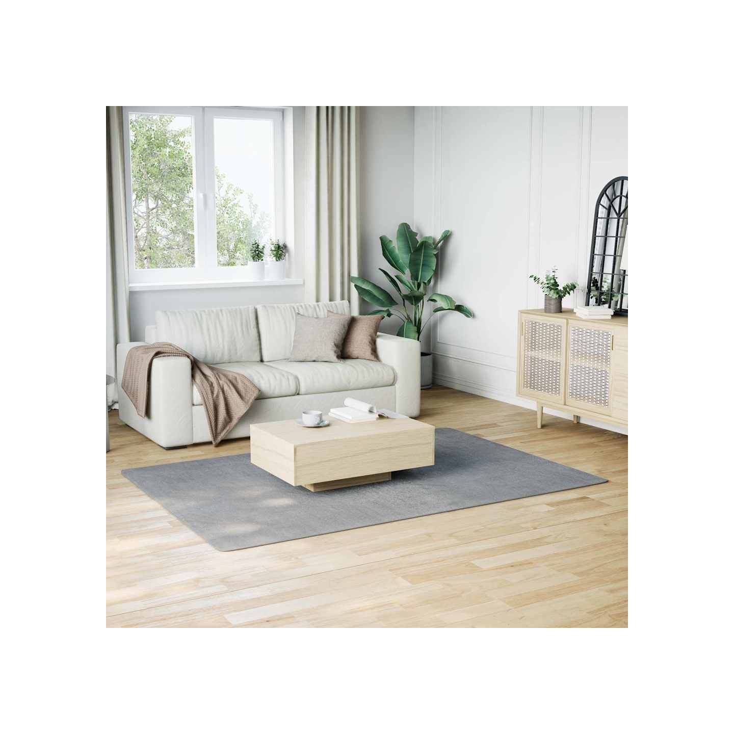 Tapis shaggy doux lavable 160x230 cm Antidérapant Gris