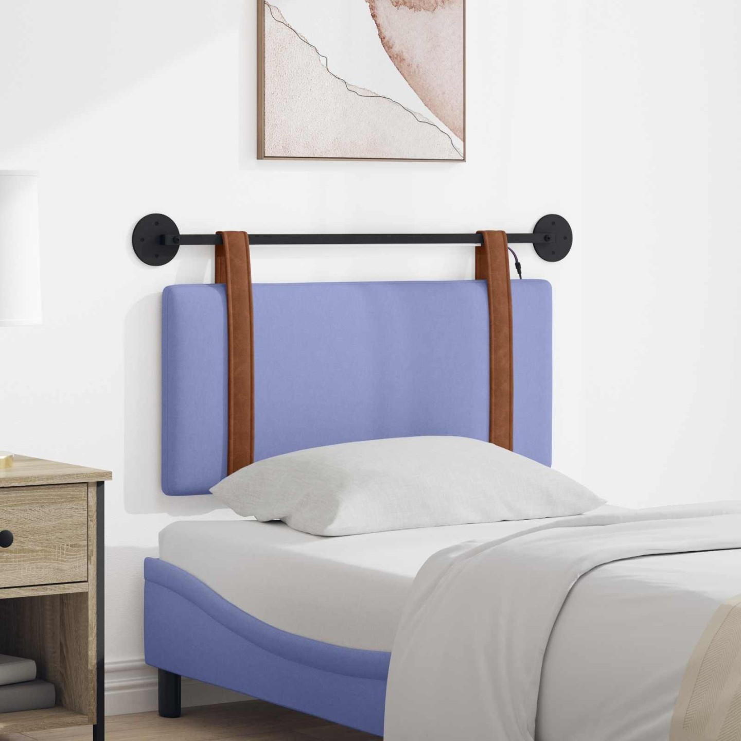 Tête de lit suspendue Bleu denim PU antique