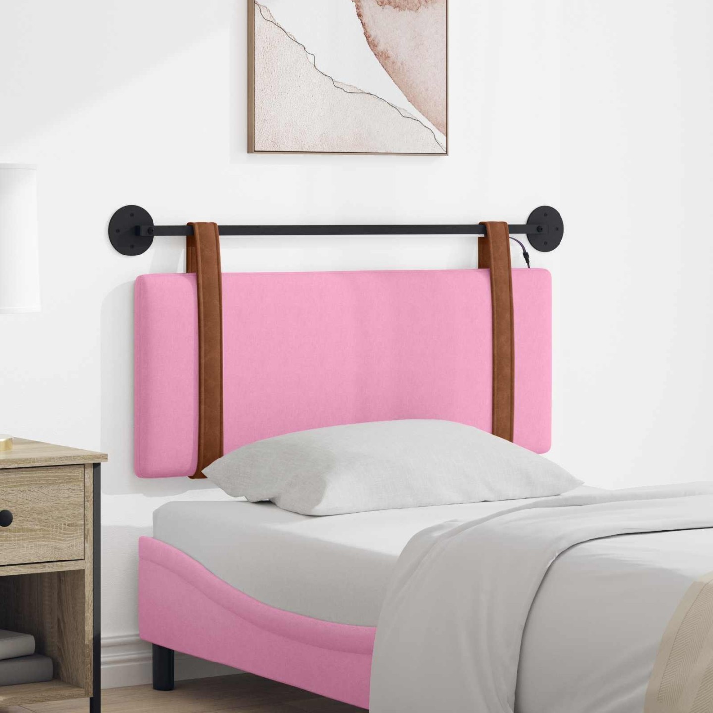 Tête de lit suspendue Rose PU antique