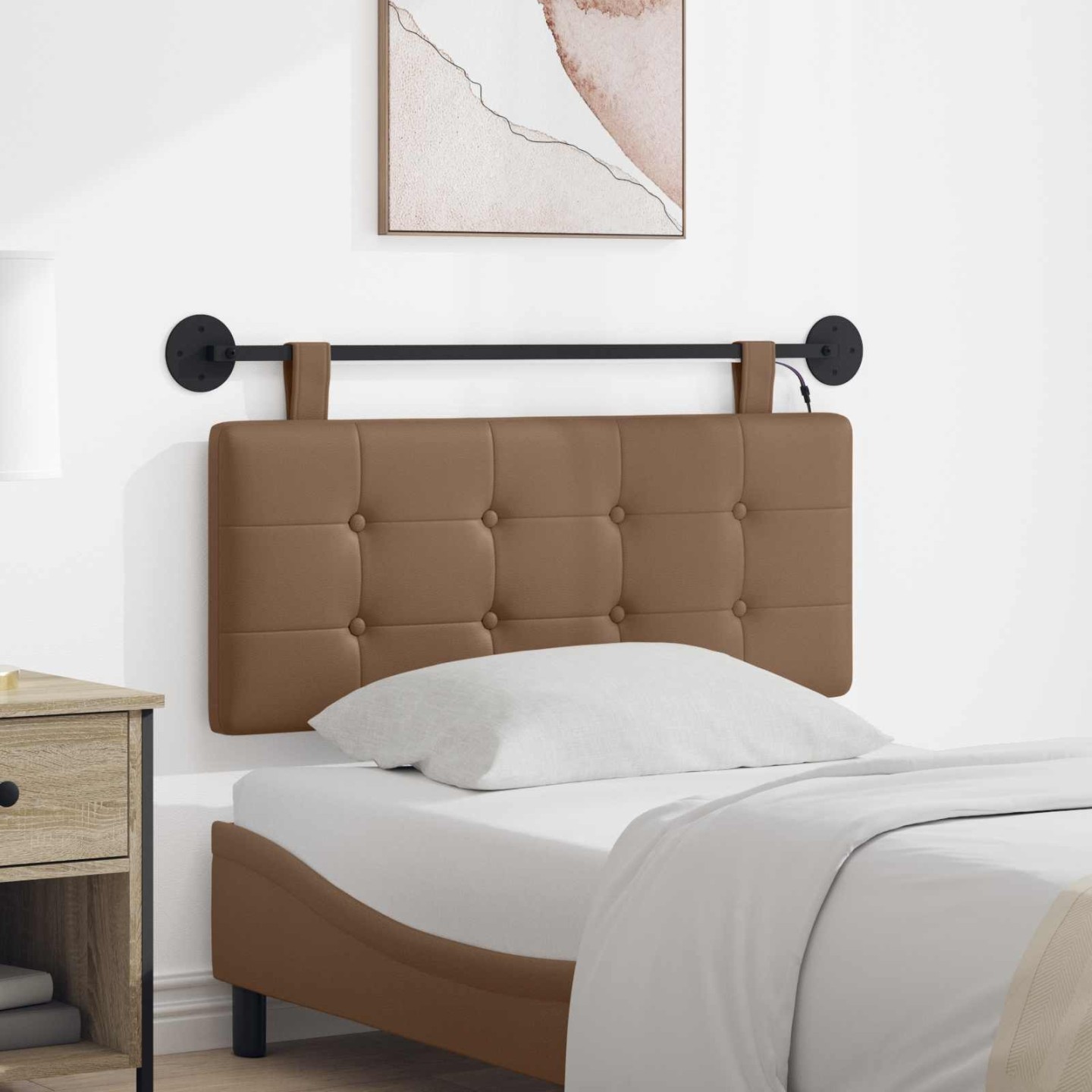 Tête de lit suspendue Cappuccino Simili cuir