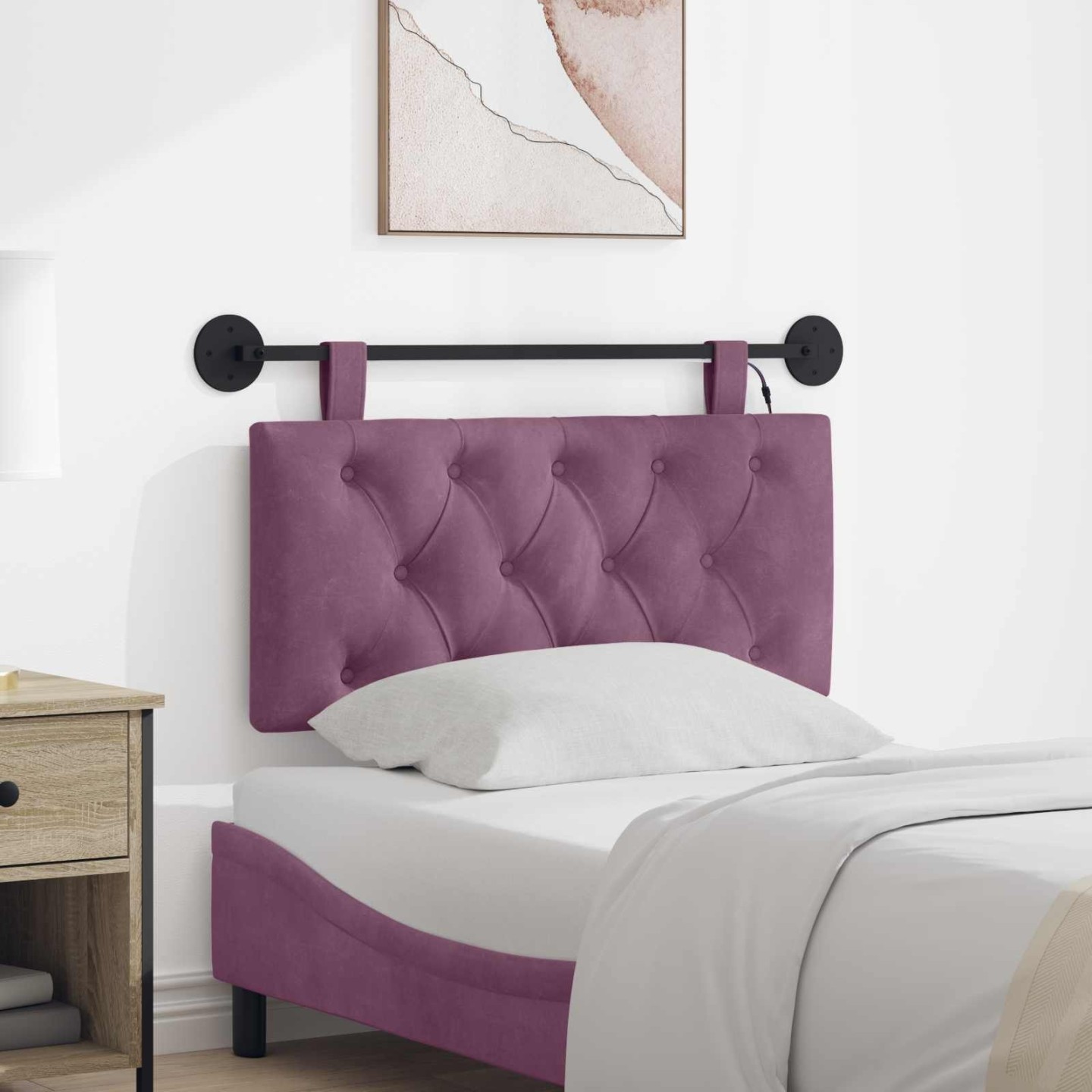 Tête de lit suspendue Pourpre Velours