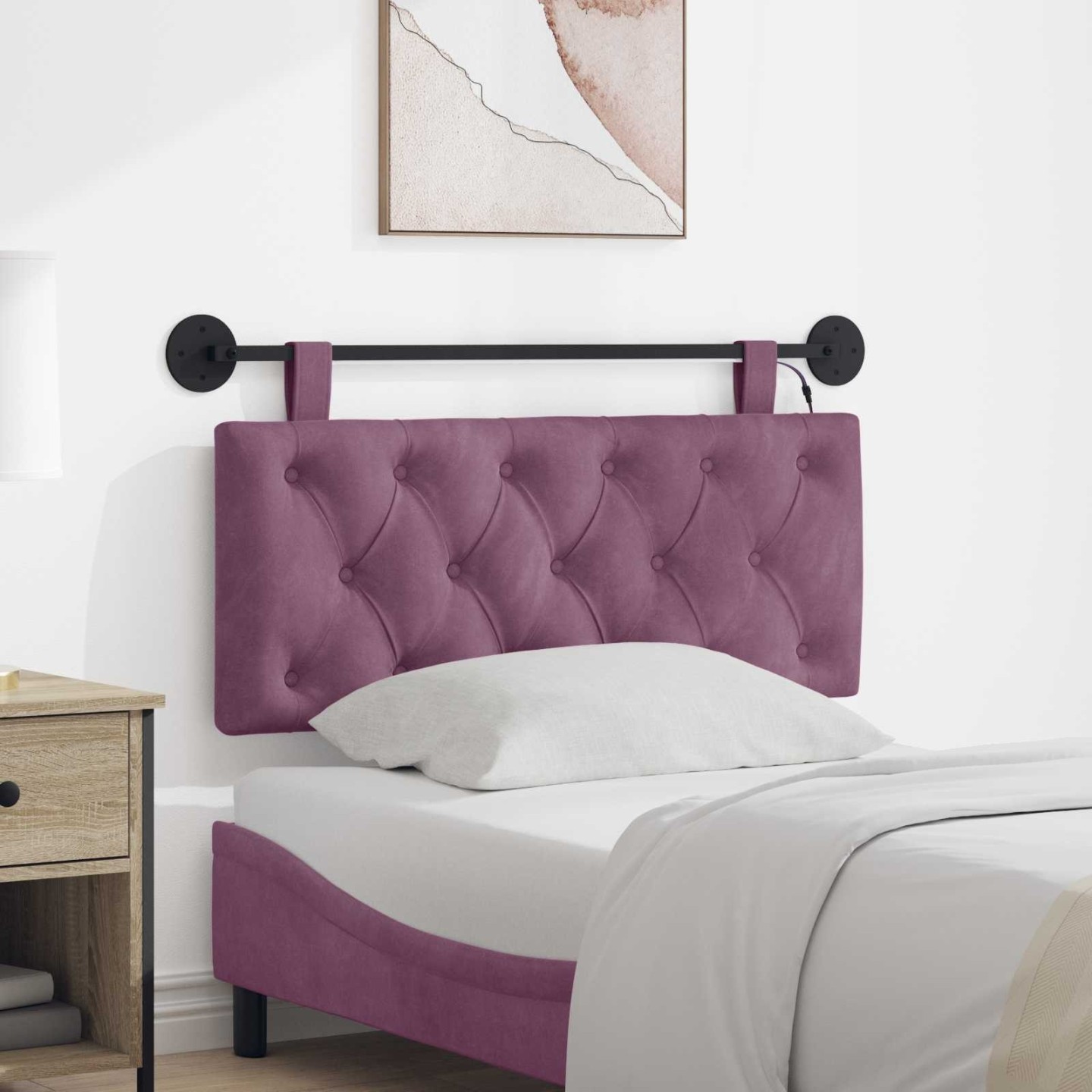 Tête de lit suspendue Pourpre Velours