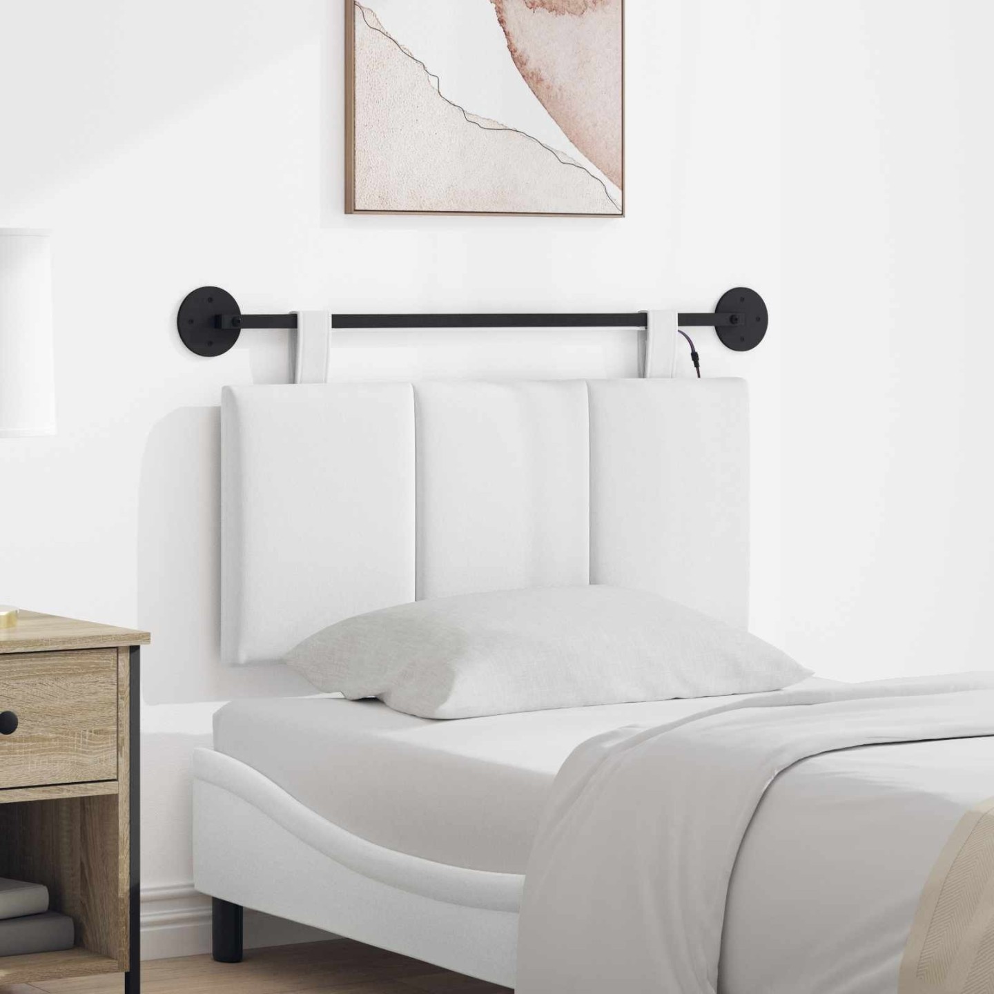 Tête de lit suspendue Blanc Velours