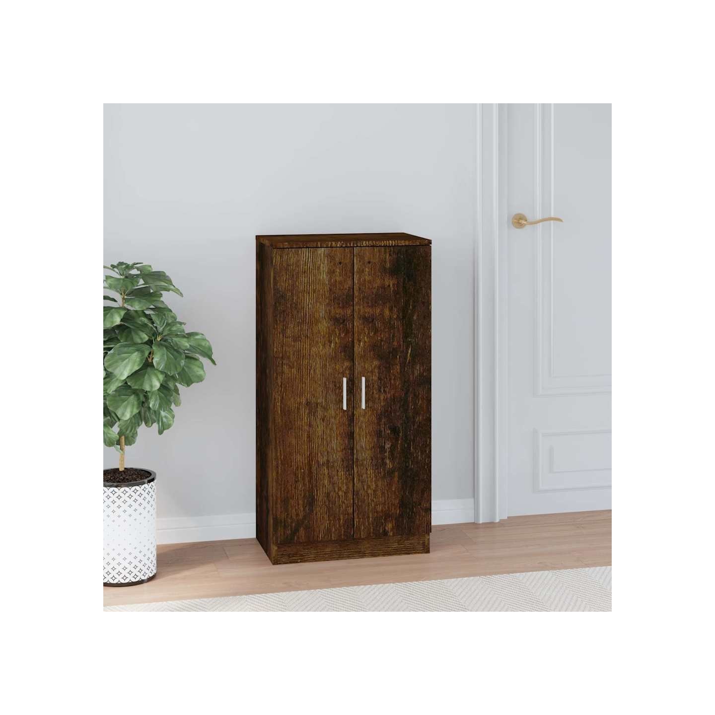 Armoire à chaussures Chêne fumé 55x35x108 cm Bois d'ingénierie