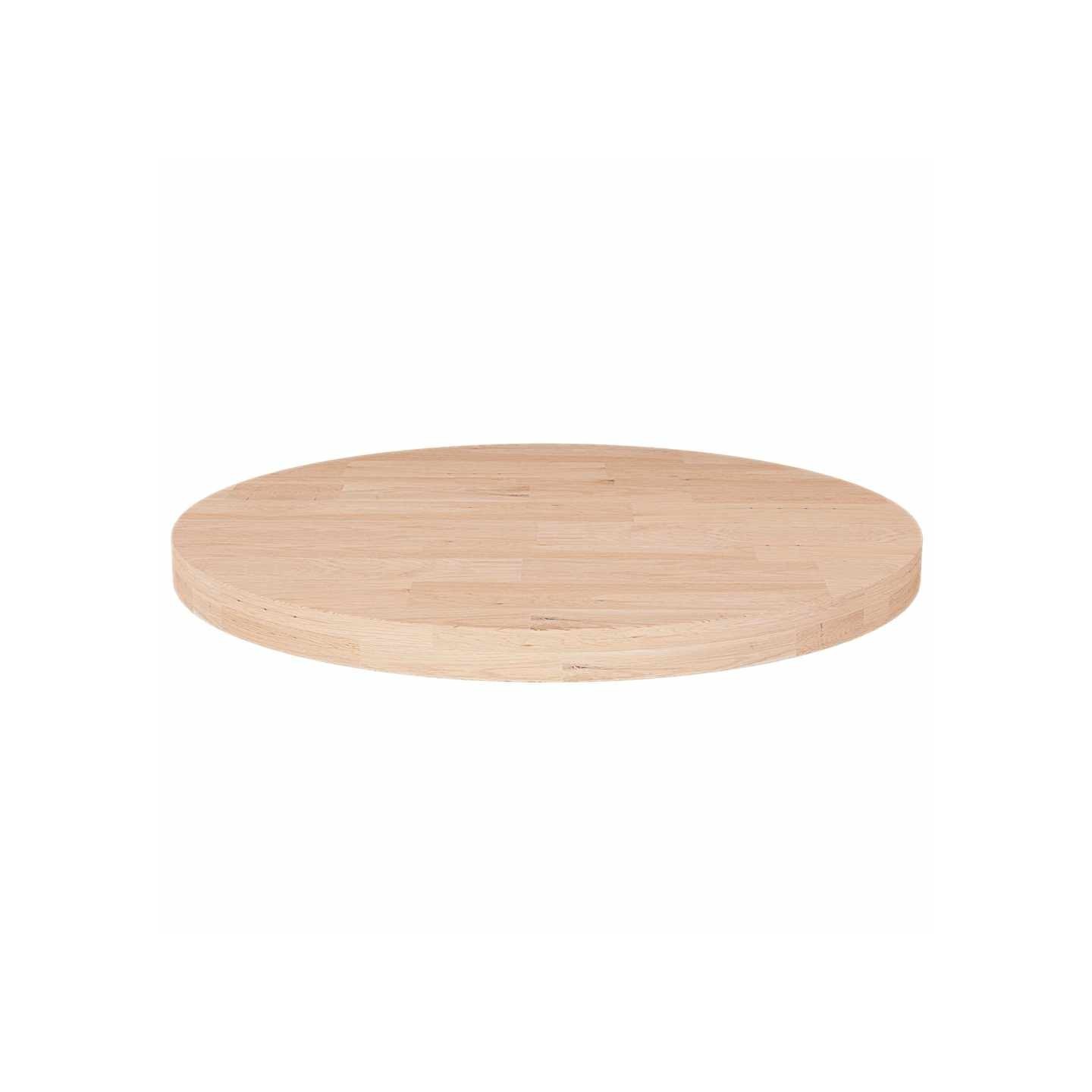 Dessus de table rond Ø50x2,5 cm Bois de chêne massif non traité