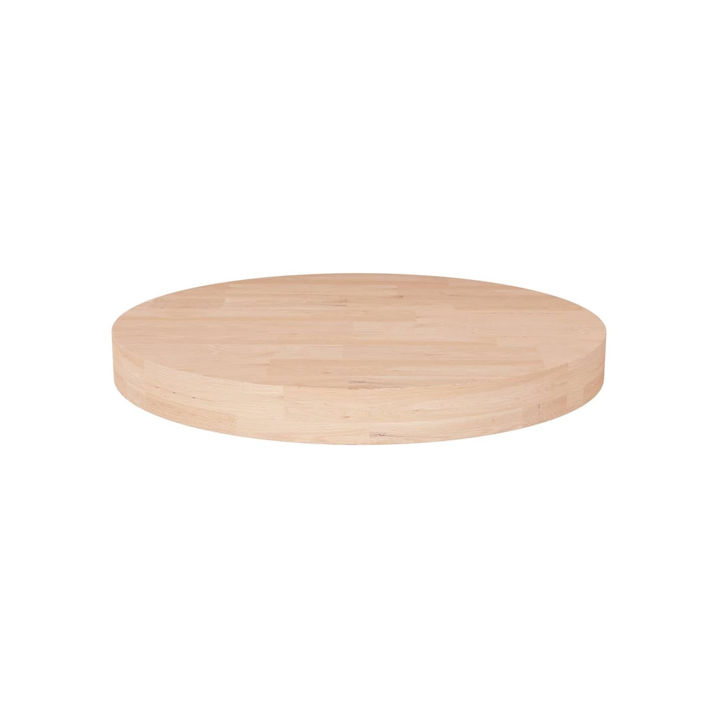 Dessus de table rond Ø40x4 cm Bois de chêne massif non traité