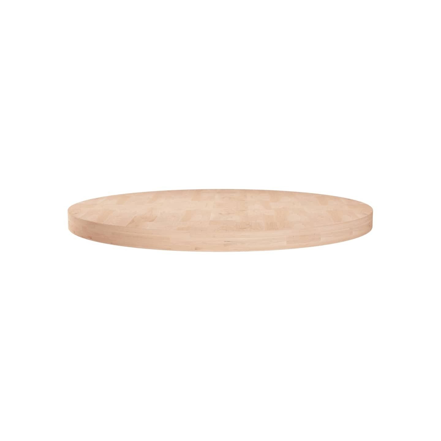 Dessus de table rond Ø60x4 cm Bois de chêne massif non traité
