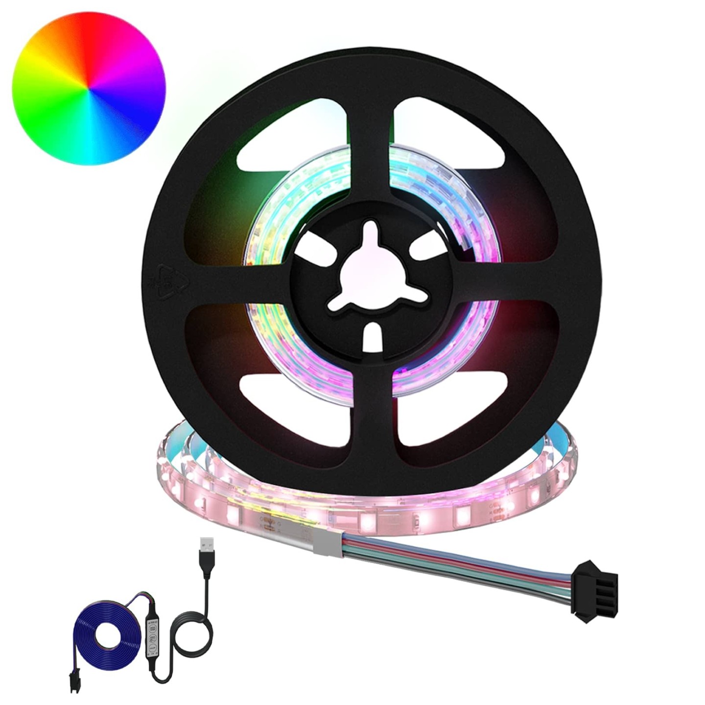Bande LED 2 pc Noir et Transparent Cuivre et plastique