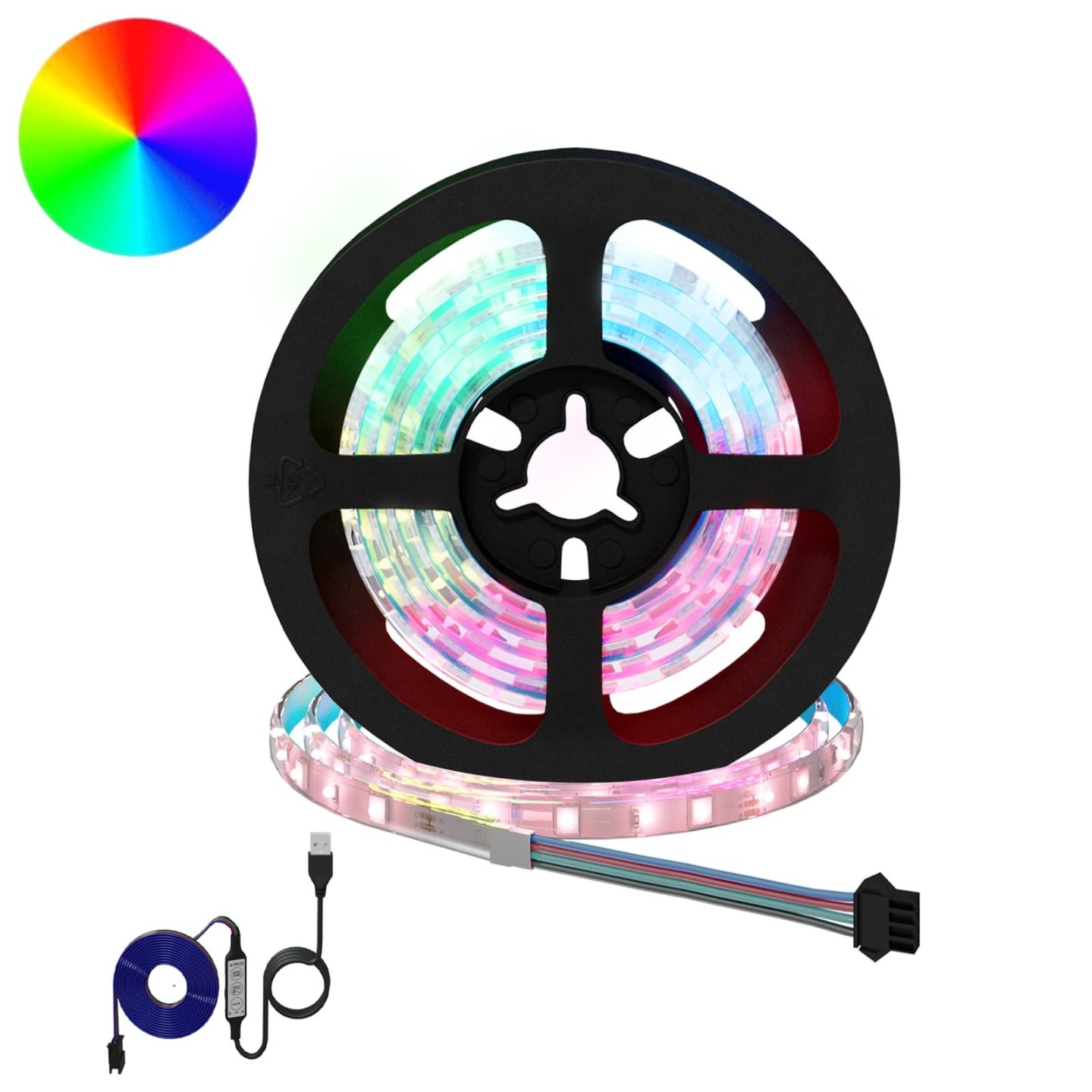 Bande LED 2 pc Noir et Transparent Cuivre et plastique