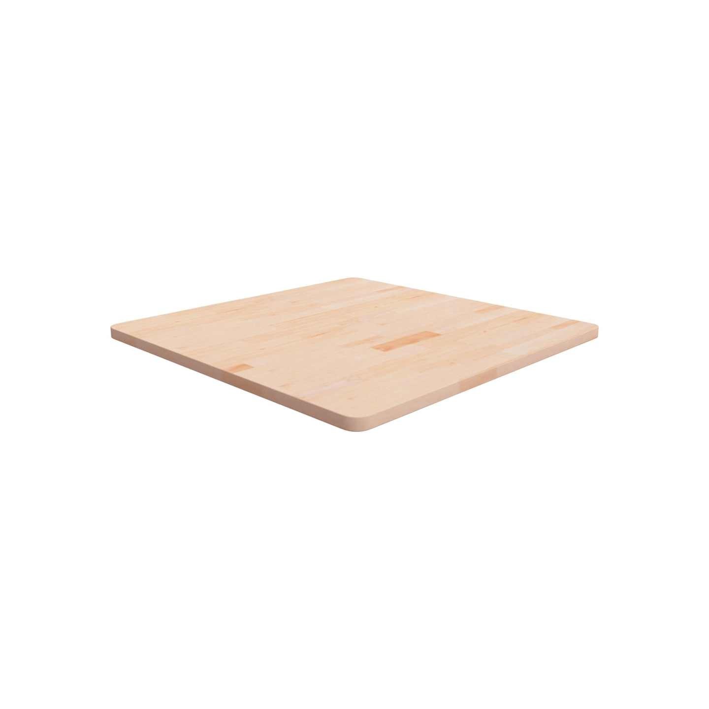 Dessus de table carré 80x80x2,5 cm Bois chêne massif non traité