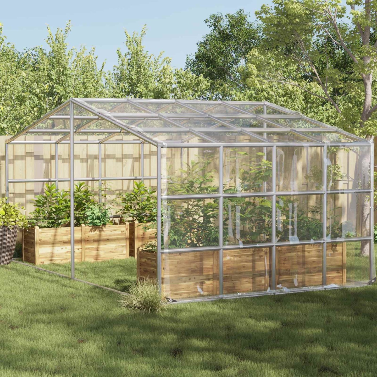 Couverture pour plantes 4 x 6 m PVC Transparent