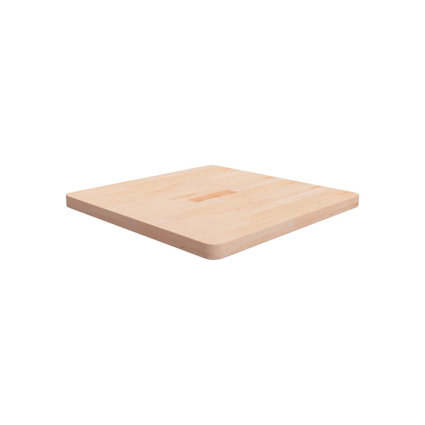 Dessus de table carré 70x70x4 cm Bois chêne massif non traité