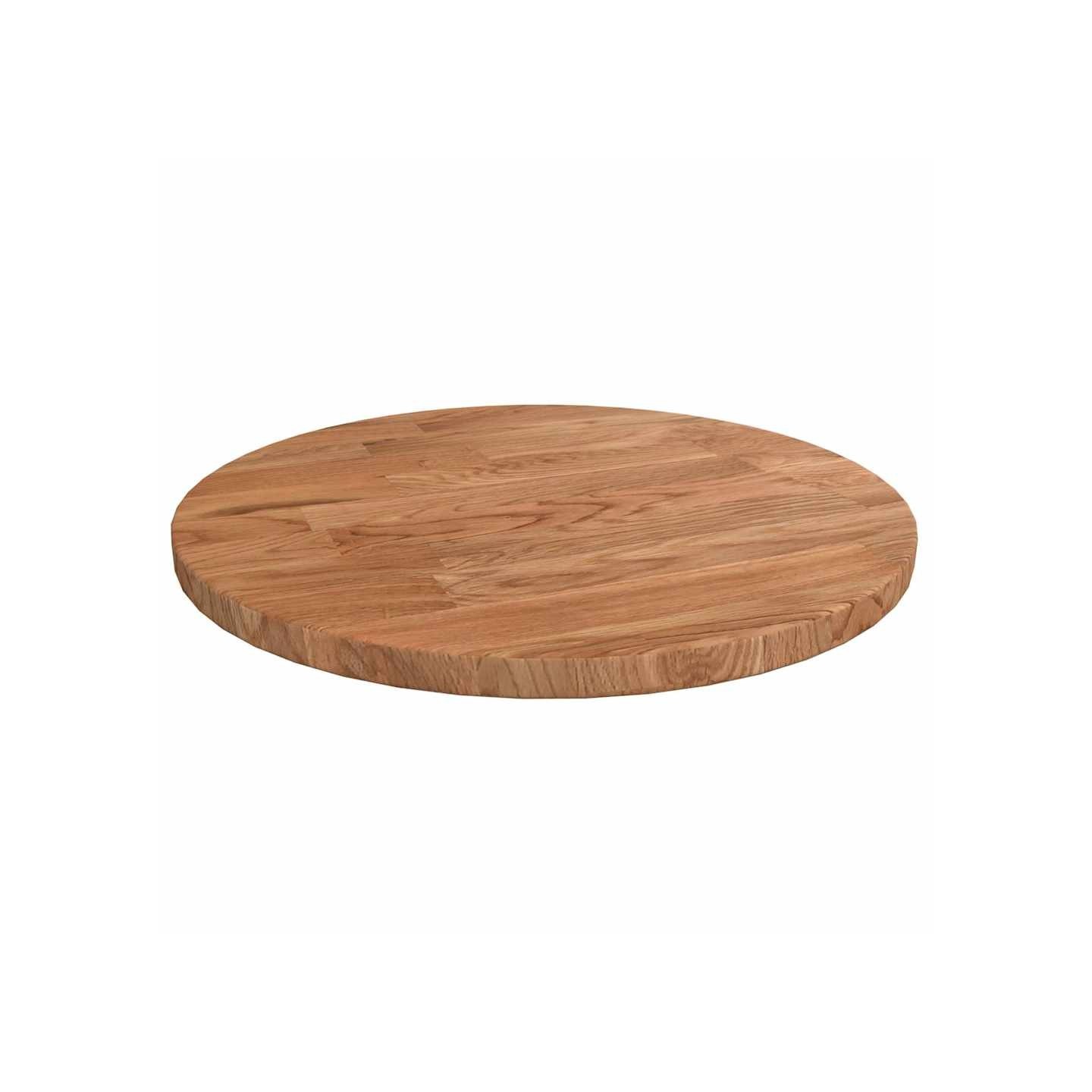 Dessus de table rond Marron clair Ø30x1,5 cm Bois chêne traité