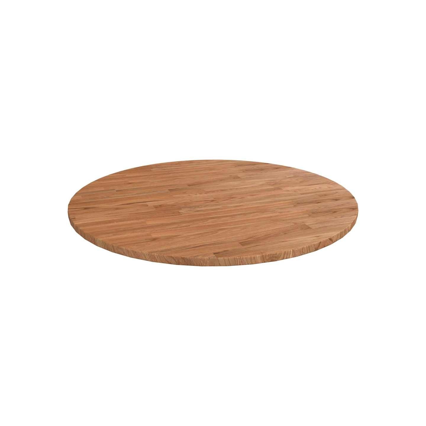 Dessus de table rond Marron clair Ø70x1,5 cm Bois chêne traité