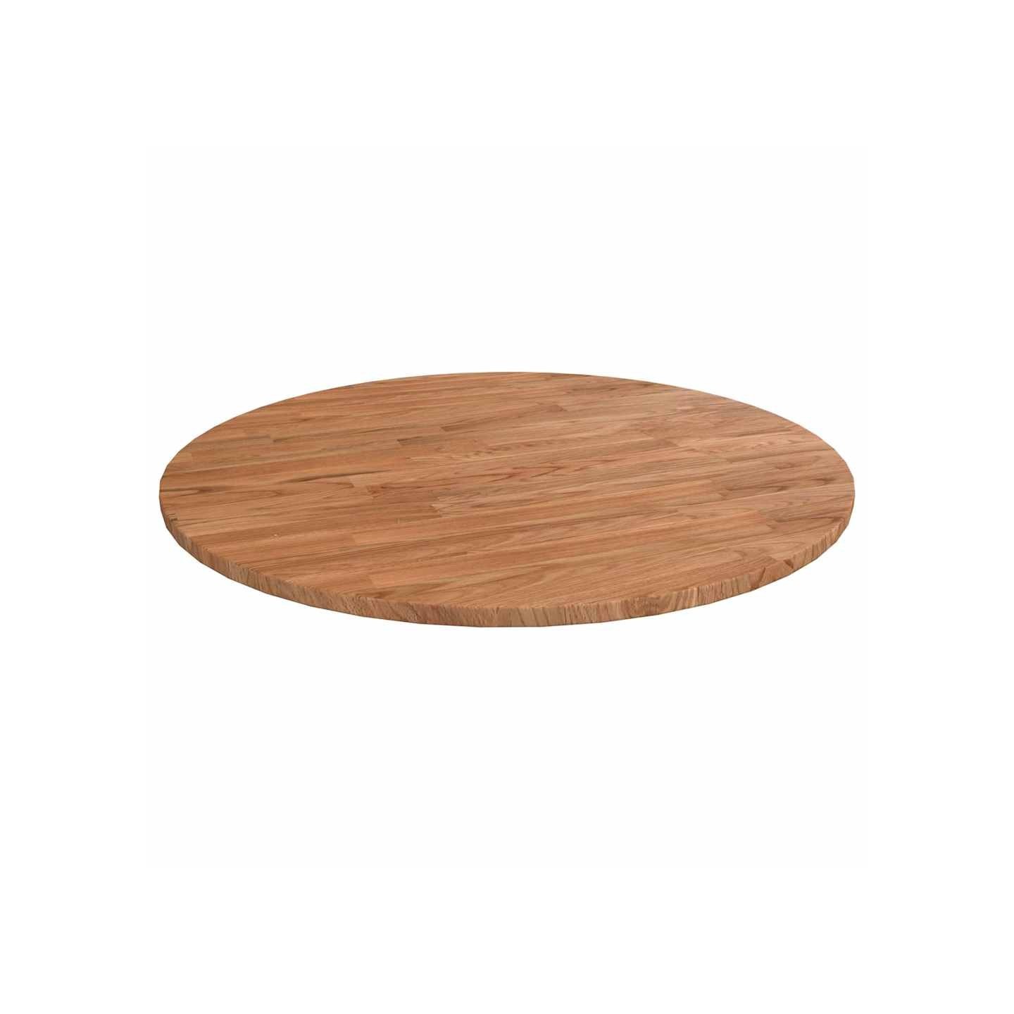 Dessus de table rond Marron clair Ø60x1,5 cm Bois chêne traité
