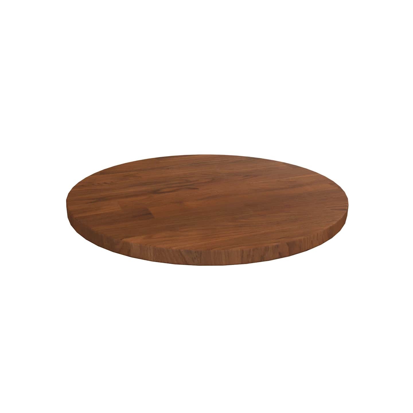 Dessus de table rond Marron foncé Ø30x1,5cm Chêne massif traité