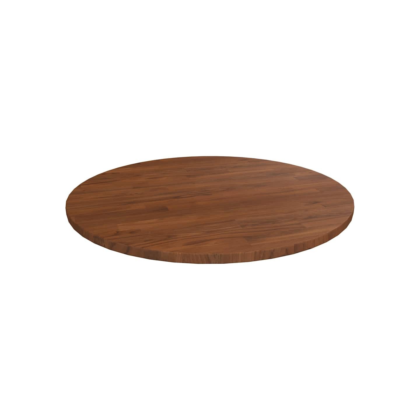 Dessus de table rond Marron foncé Ø50x1,5cm Chêne massif traité