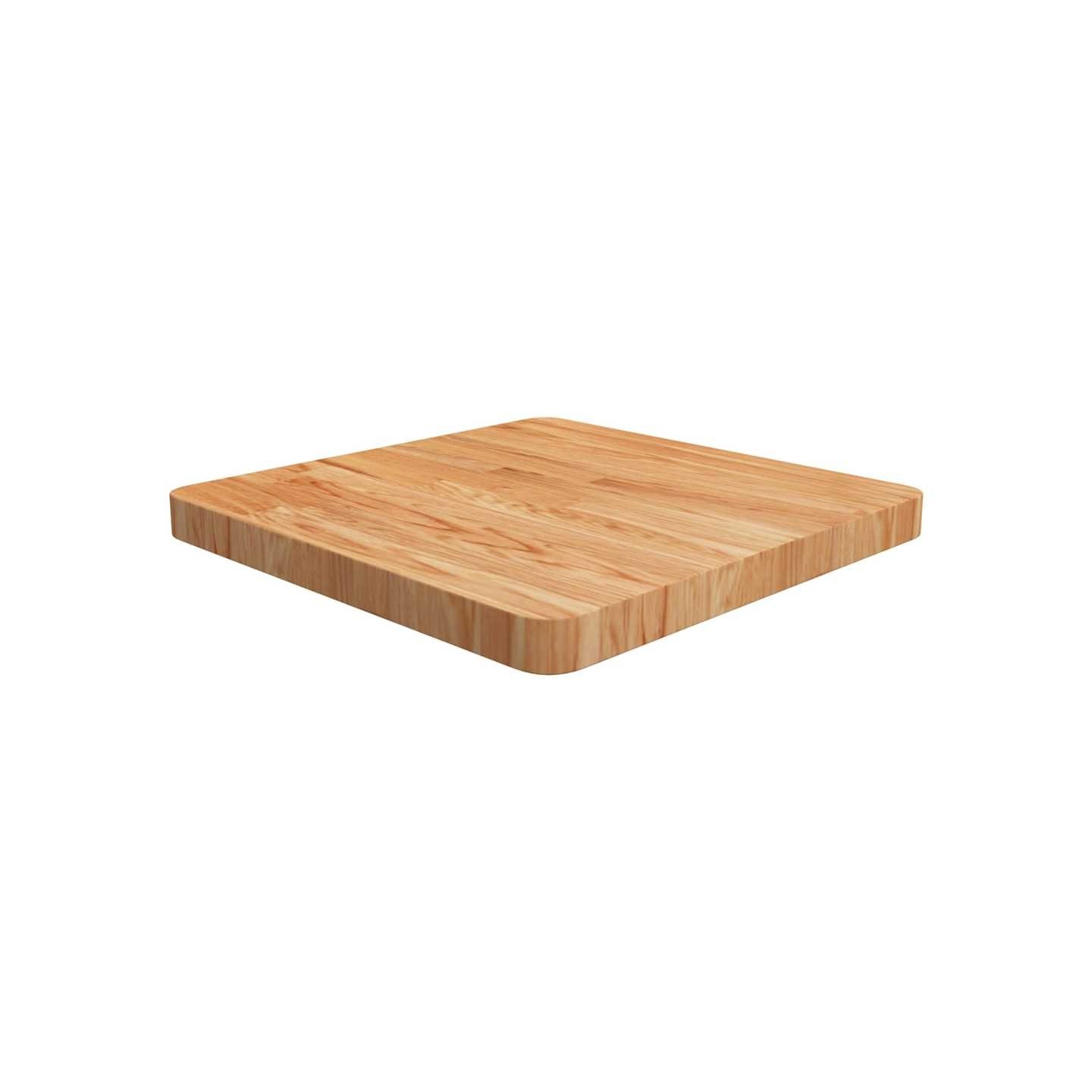 Dessus de table carré Marron clair 50x50x4 cm Bois chêne traité