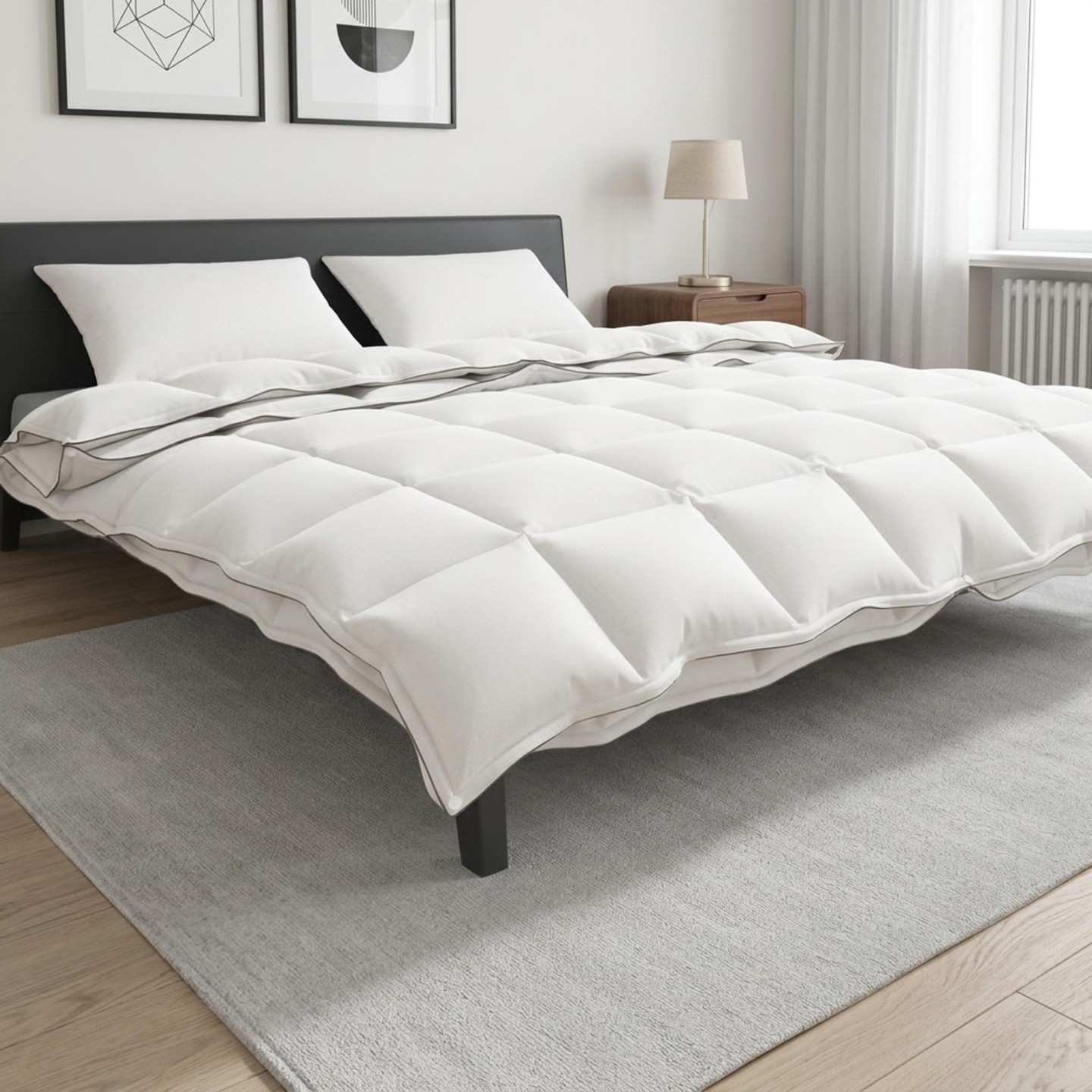 Ensemble de Duvet 3 pc Blanc Bambou