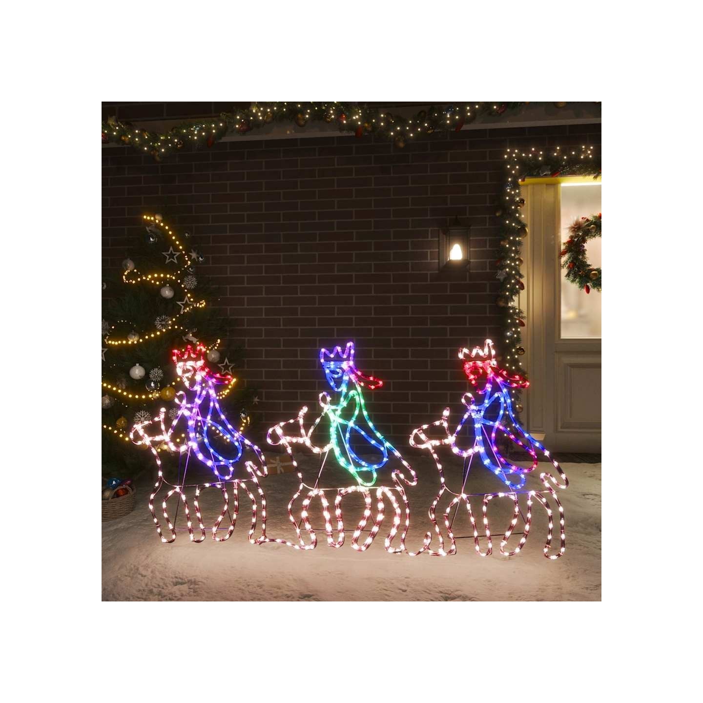 Figurine de Noël de trois mages avec 504 LED 70x50 cm