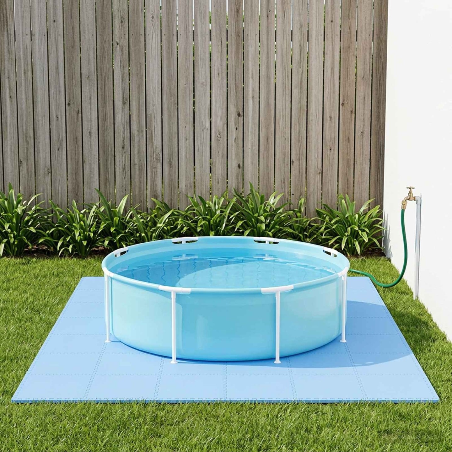 Tapis de sol de piscine 50 pc Bleu 18 m² Mousse EVA