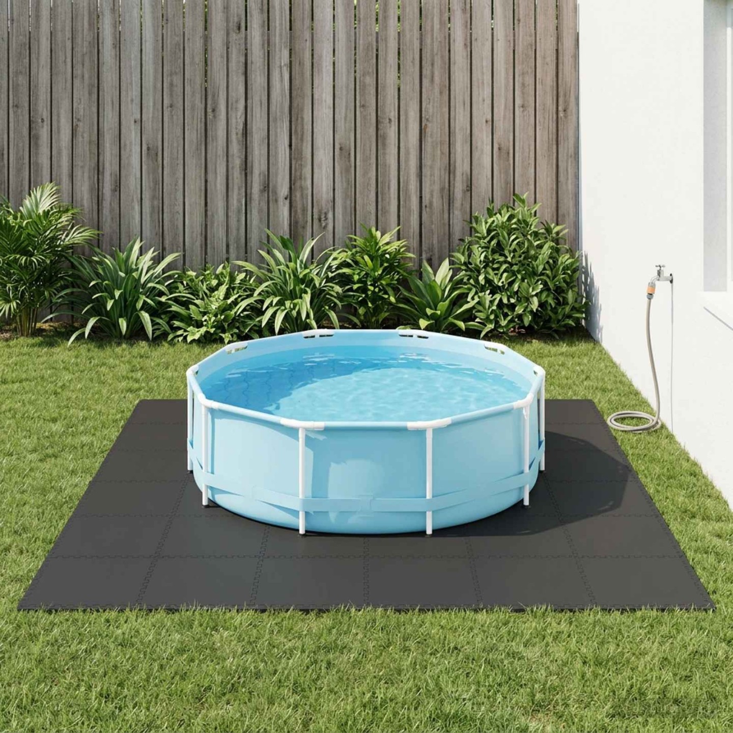 Tapis de sol de piscine 50 pc Noir 18 m² Mousse EVA