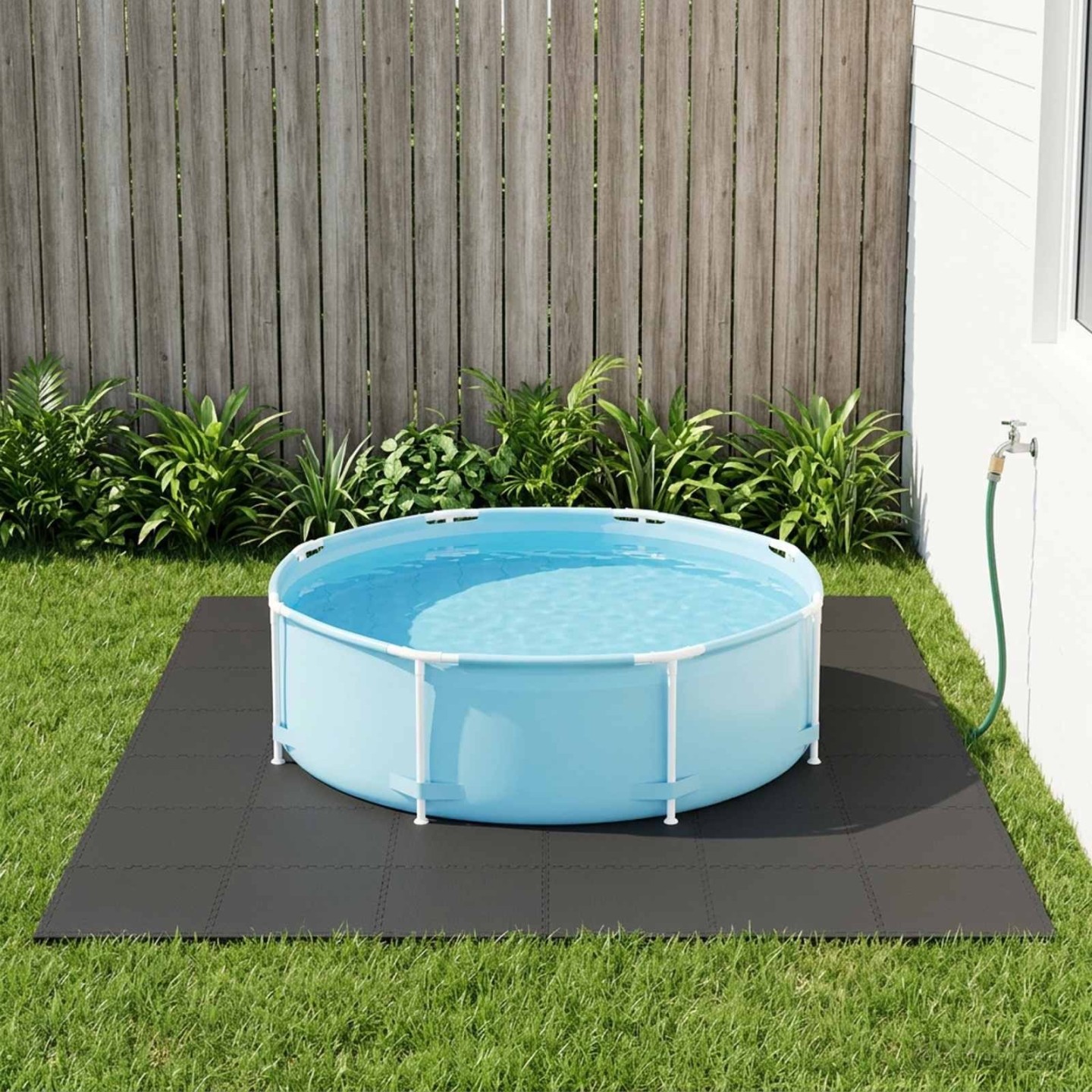 Tapis de sol de piscine 40 pc Noir 14,4 m² Mousse EVA