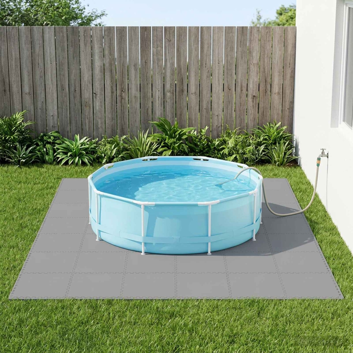 Tapis de sol de piscine 24 pc Gris 8,64 m² Mousse EVA