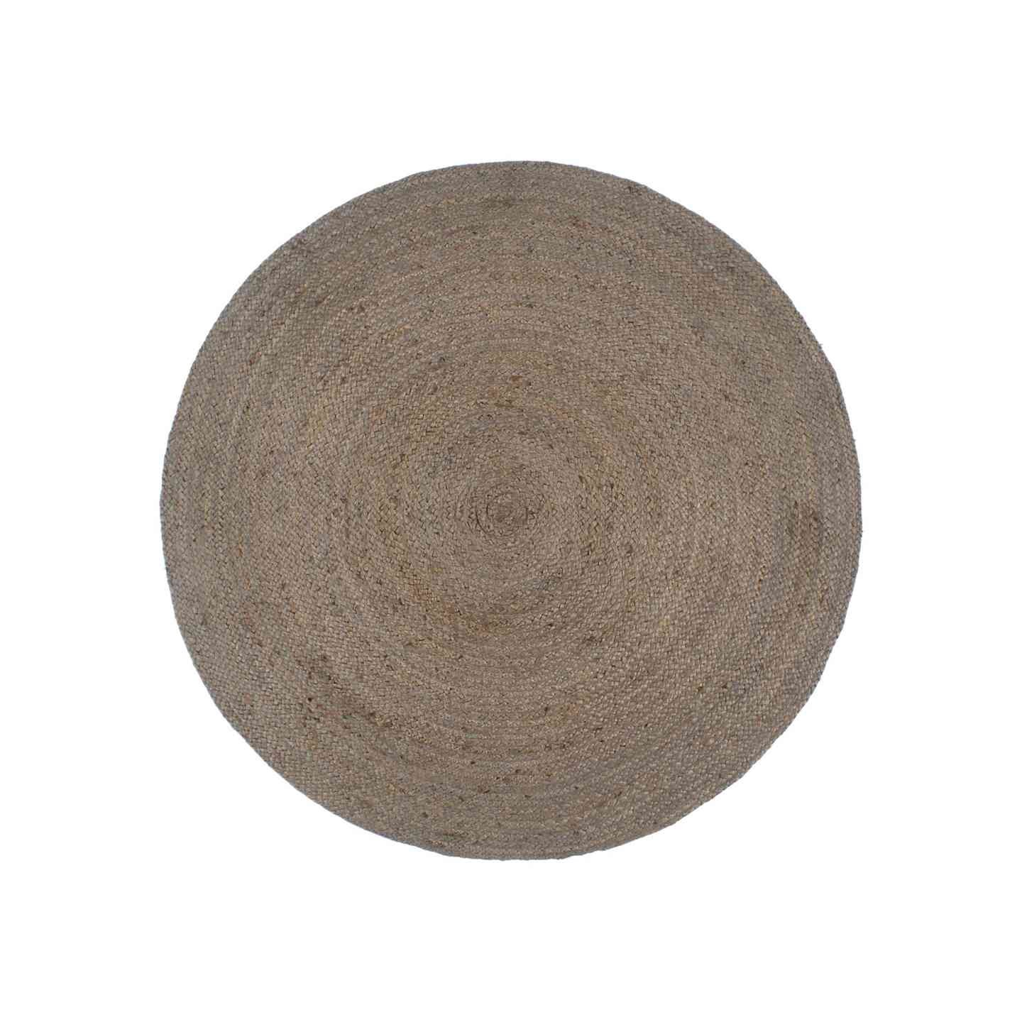 Tapis fait à la main Jute Rond 180 cm Gris