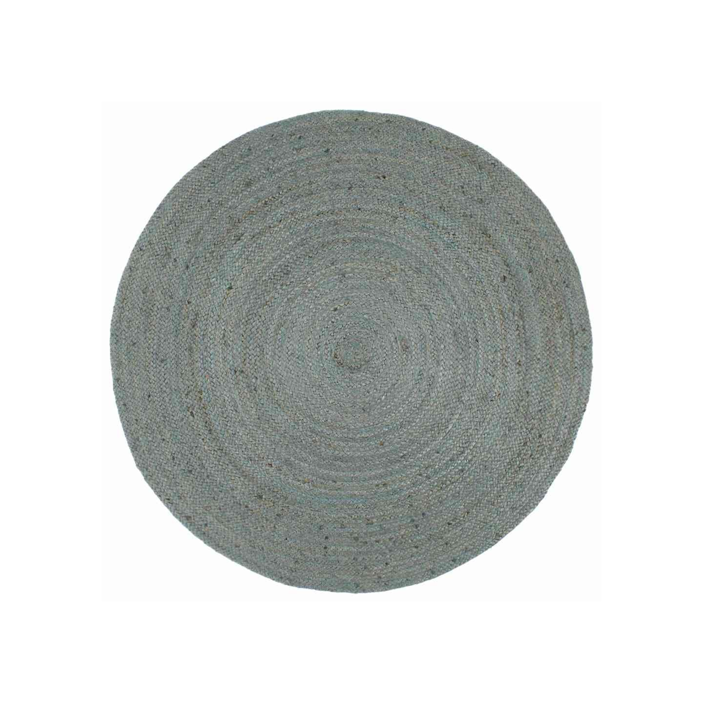Tapis fait à la main Jute Rond 180 cm Vert olive