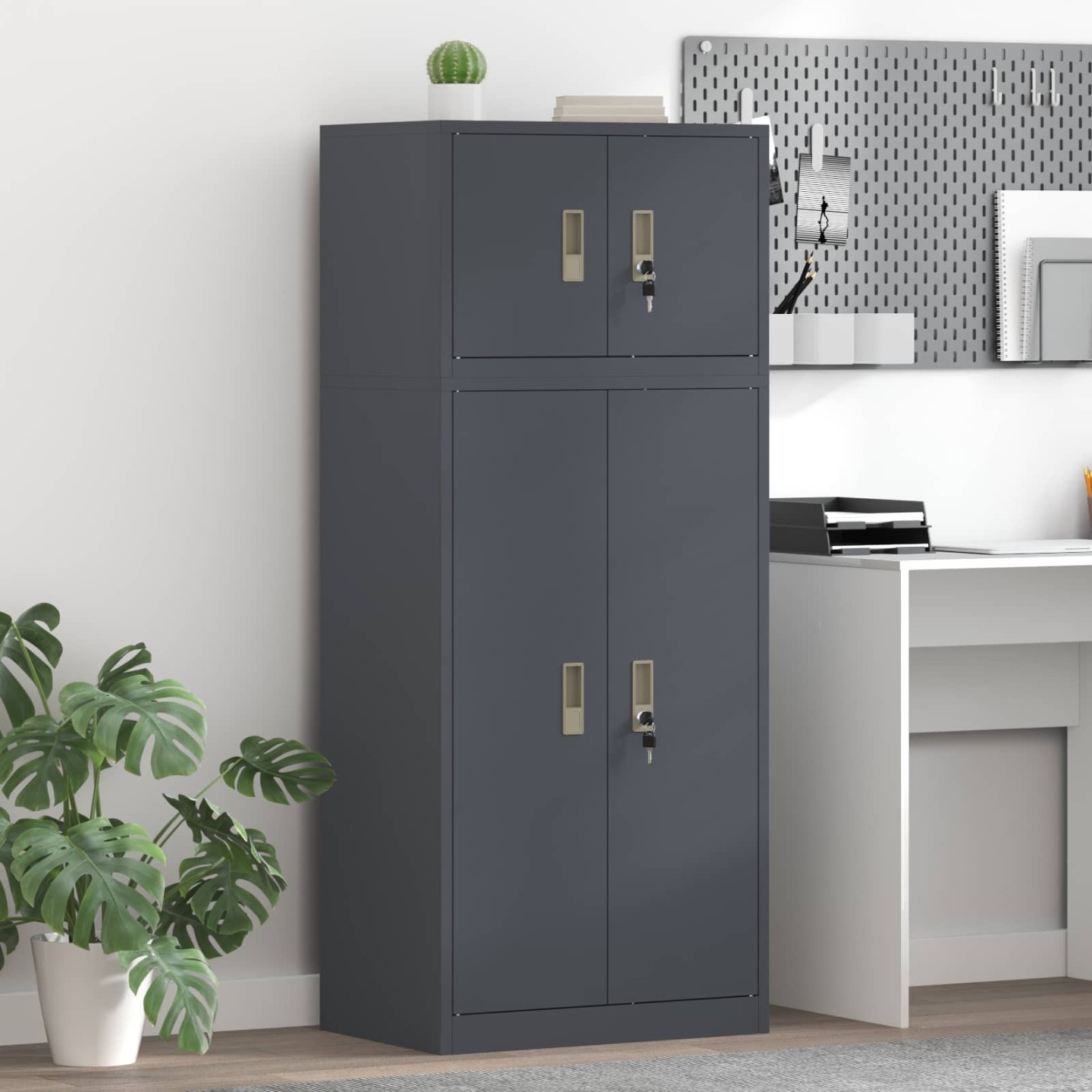 Armoire de rangement 2 pc Anthracite 60 x 40 x 145 cm Acier