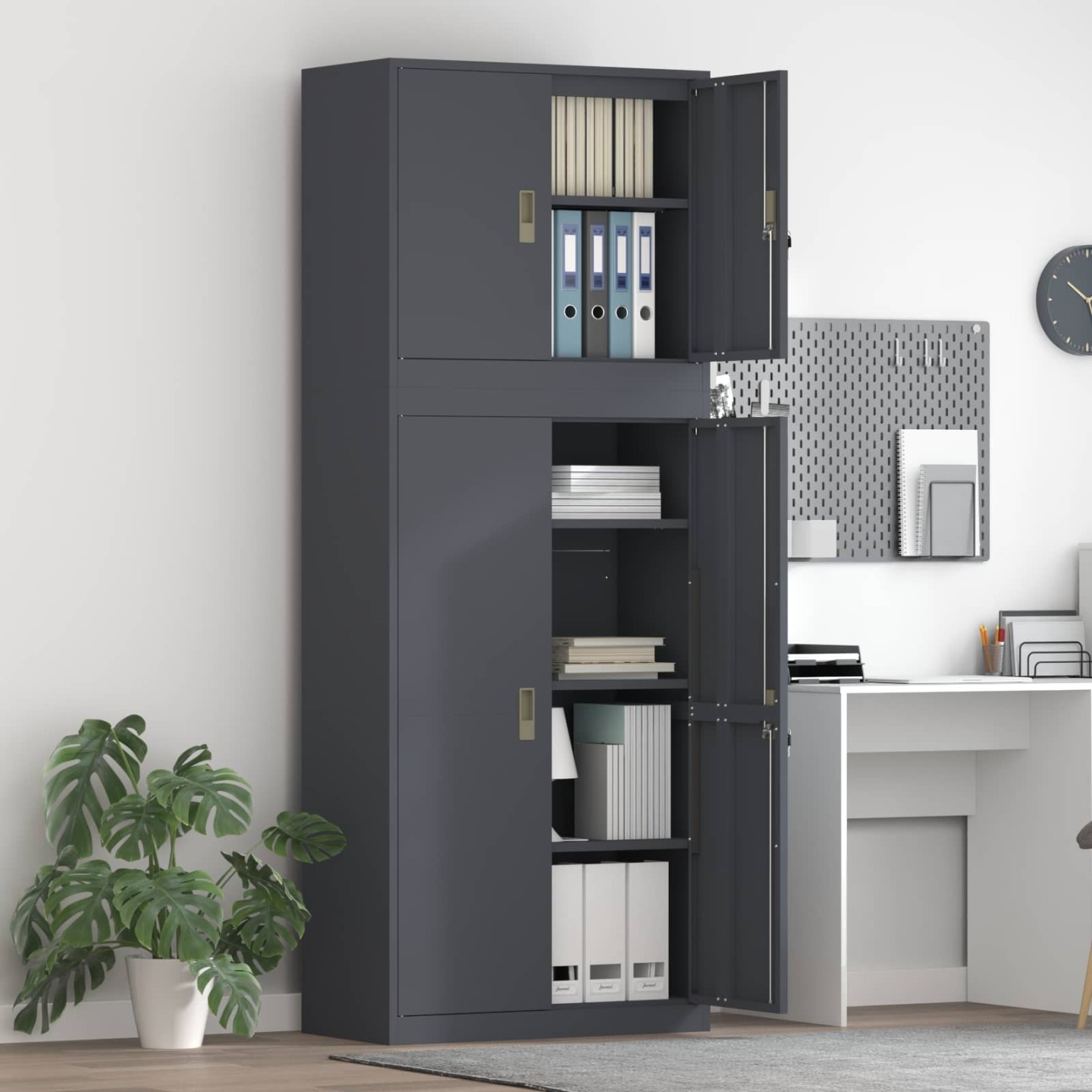 Armoire de rangement 2 pc Anthracite 80 x 40 x 210 cm Acier