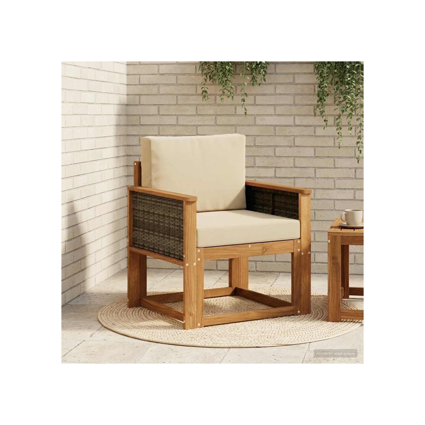 Sofa de milieu extérieur Bois d'Acacia Massif Naturel
